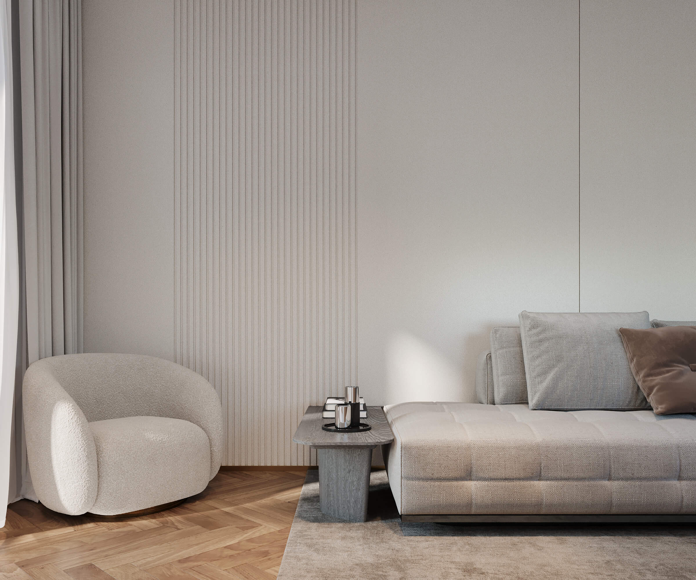 Meridian Grey | Batten Wall Panel - Tilewave | Tile Supplier Sydney