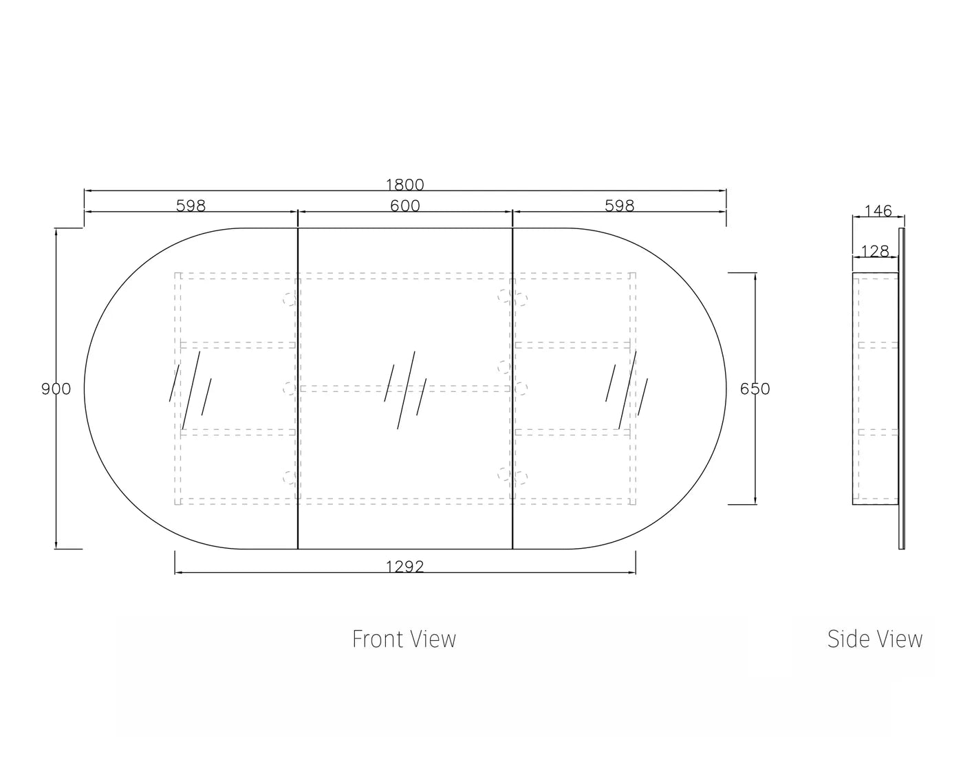 Bondi Shaving Cabinet | Black Oak - Otti | Tile Supplier Sydney