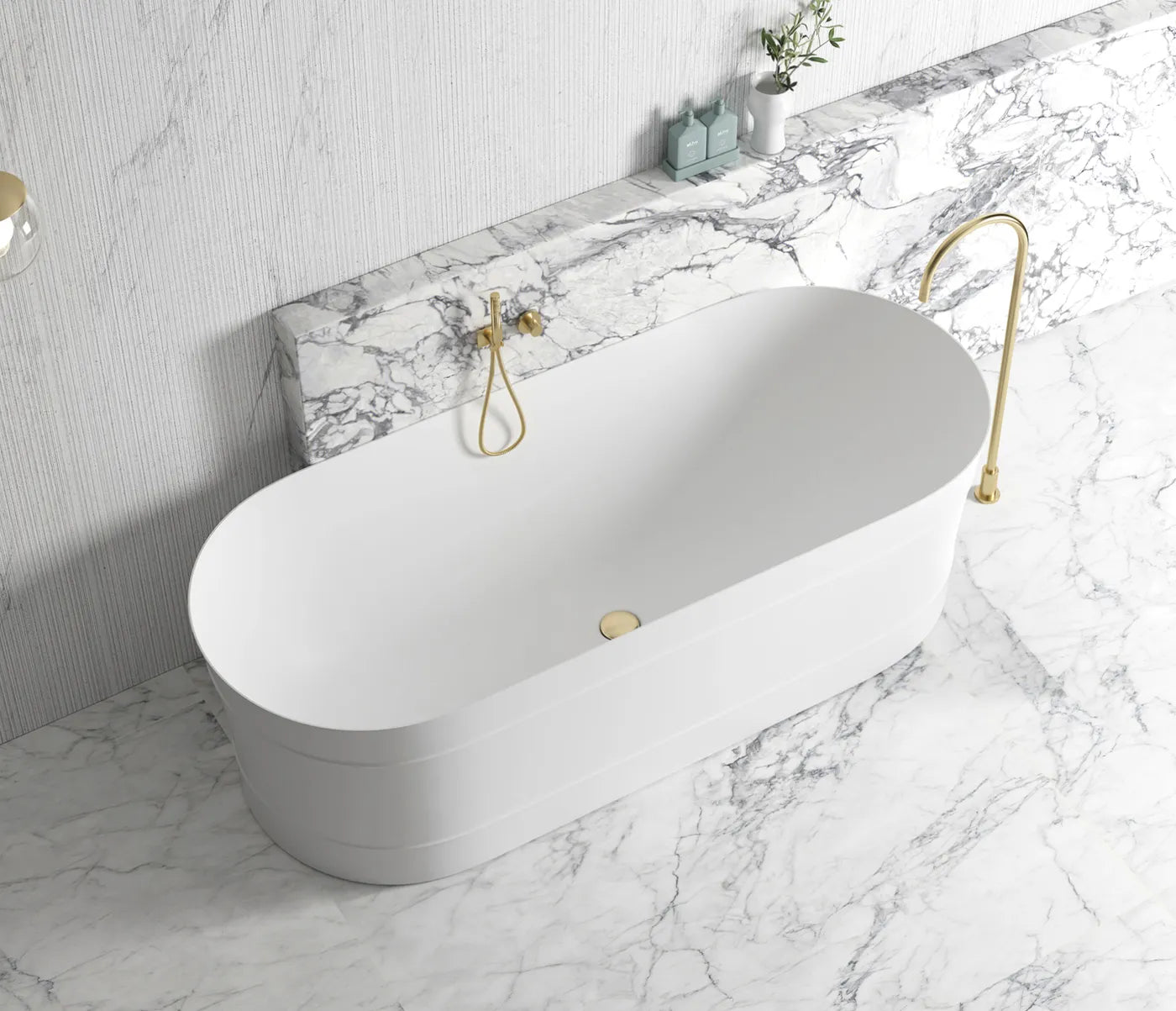 Bondi 1700mm Matte White Freestanding Bath - Otti | Tile Supplier Sydney