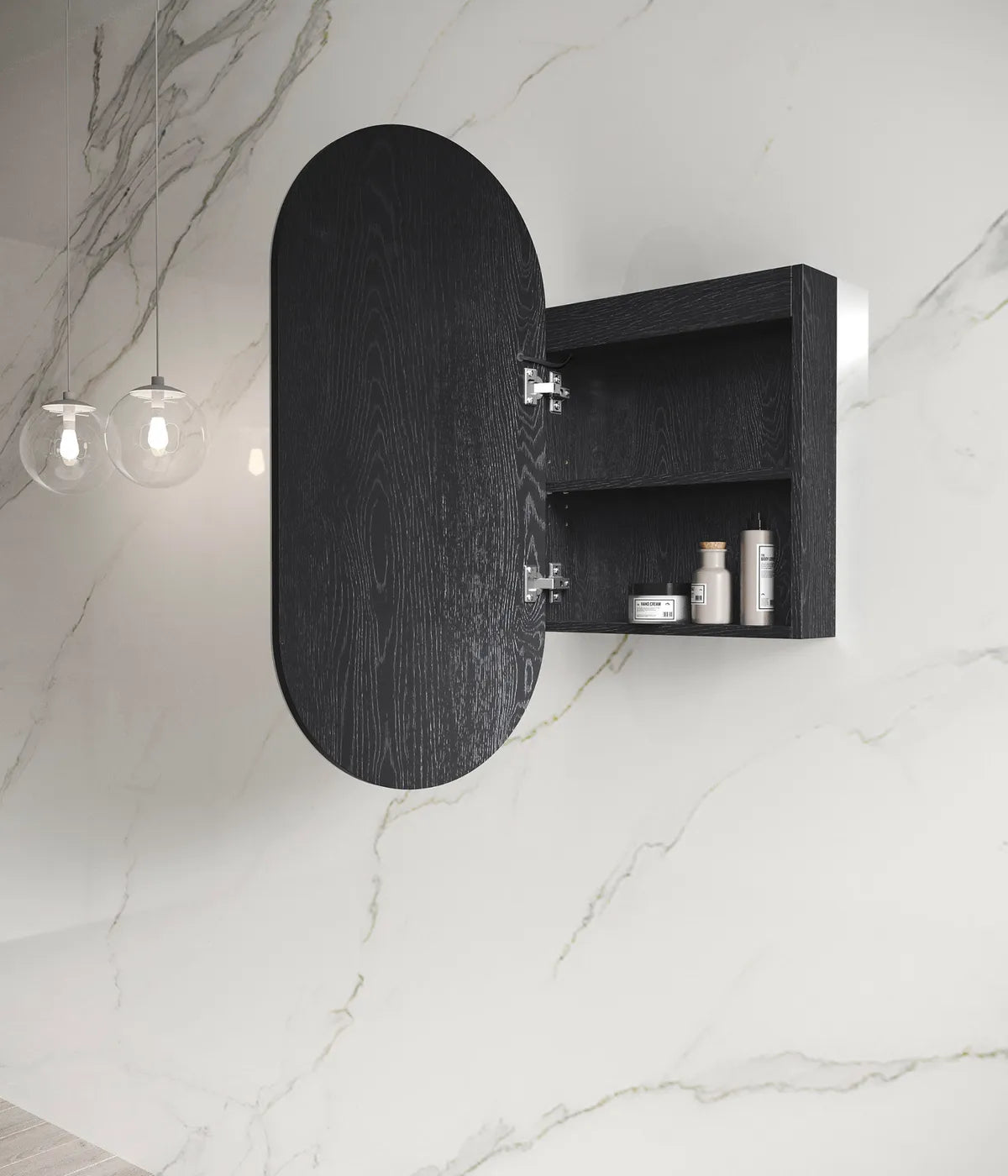 Noosa LED Shaving Cabinet | Black Oak - Otti | Tile Supplier Sydney