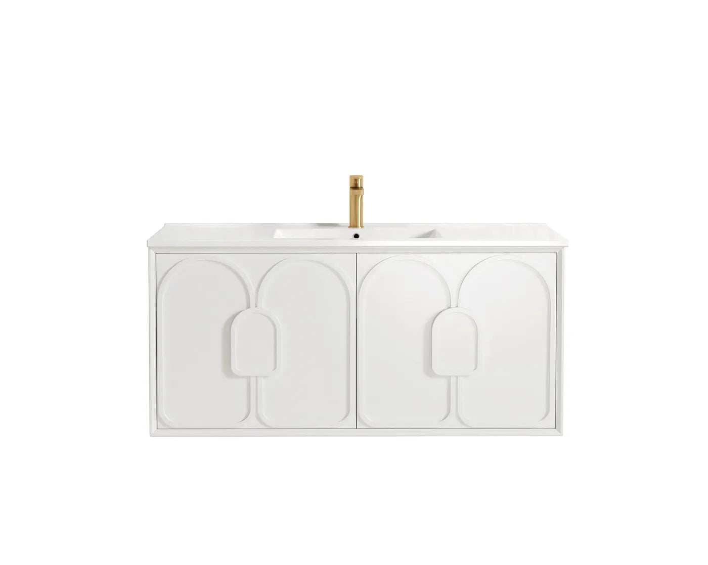 Laguna Matte White Ceramic Top Single Basin Vanity 1200mm - Otti | Tile Supplier Sydney