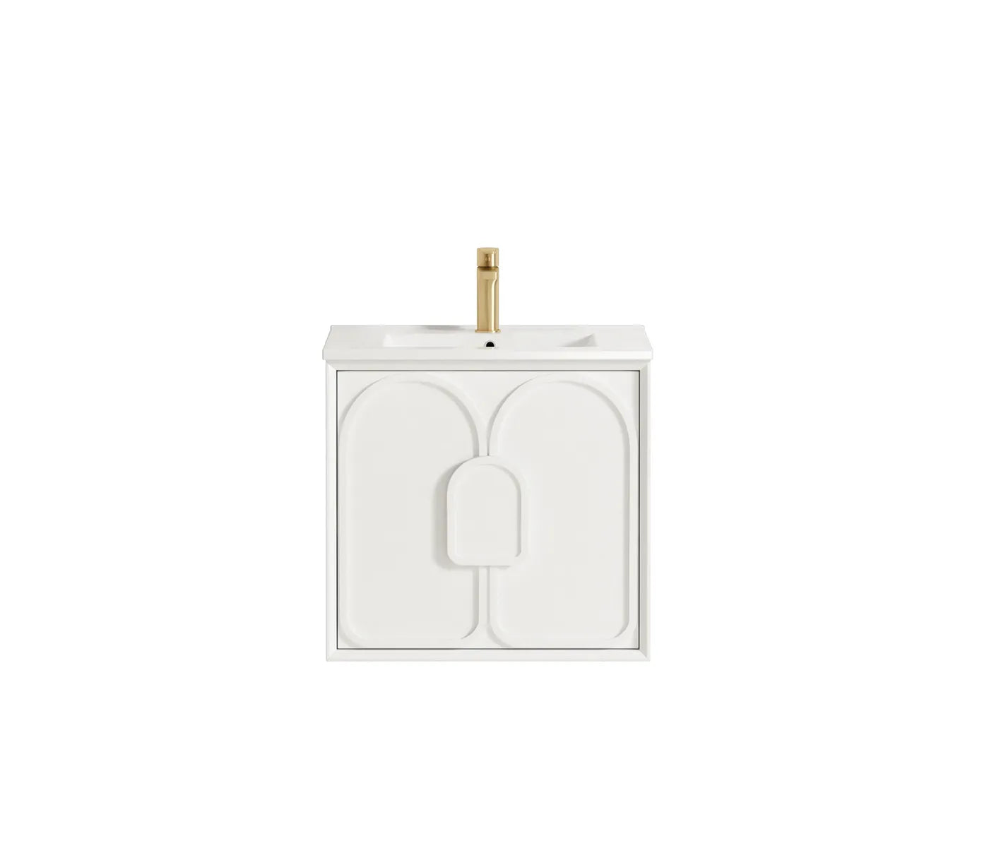 Laguna Matte White Ceramic Top Single Basin Vanity - Otti | Tile Supplier Sydney