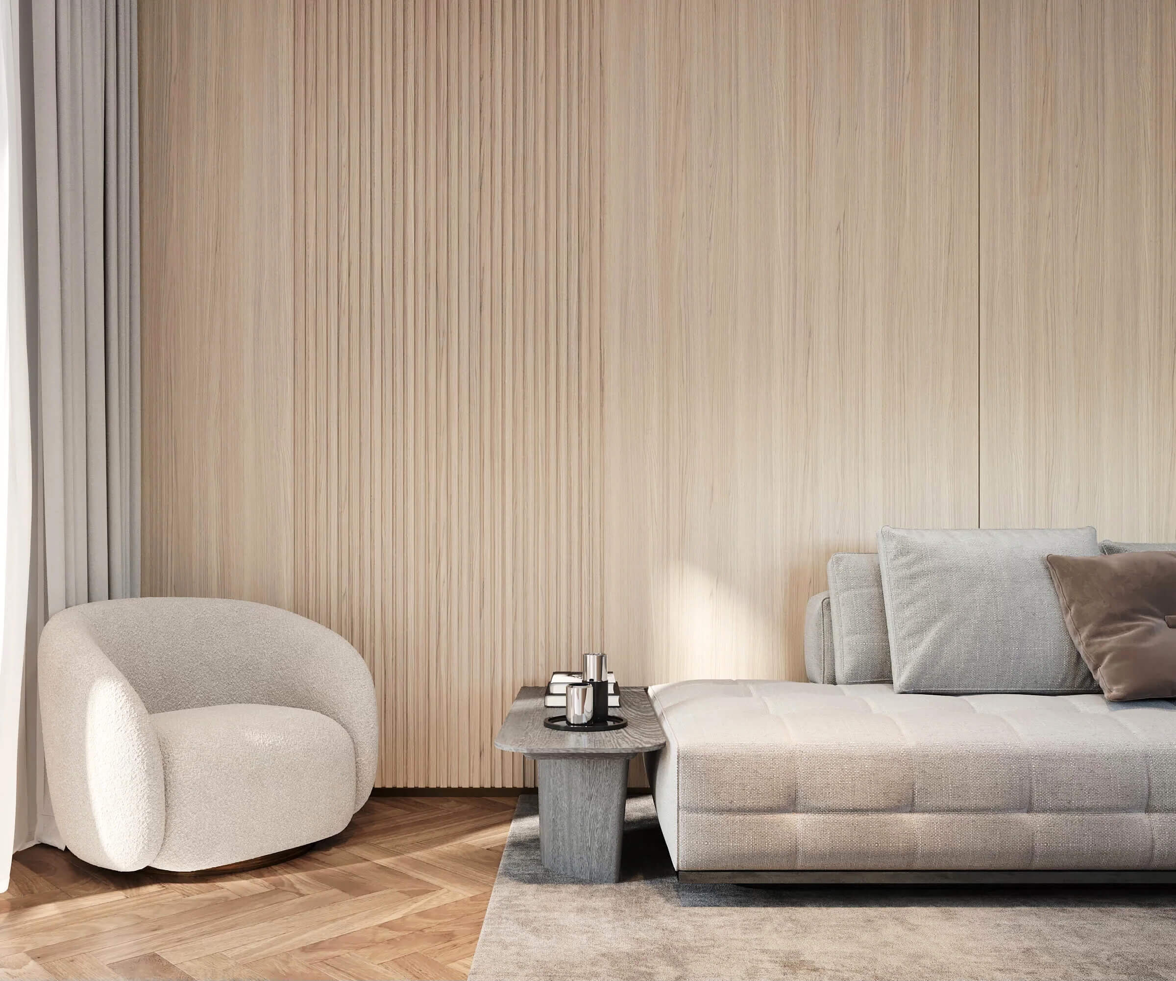 Light Ash | Batten Wall Panel - Tilewave | Tile Supplier Sydney