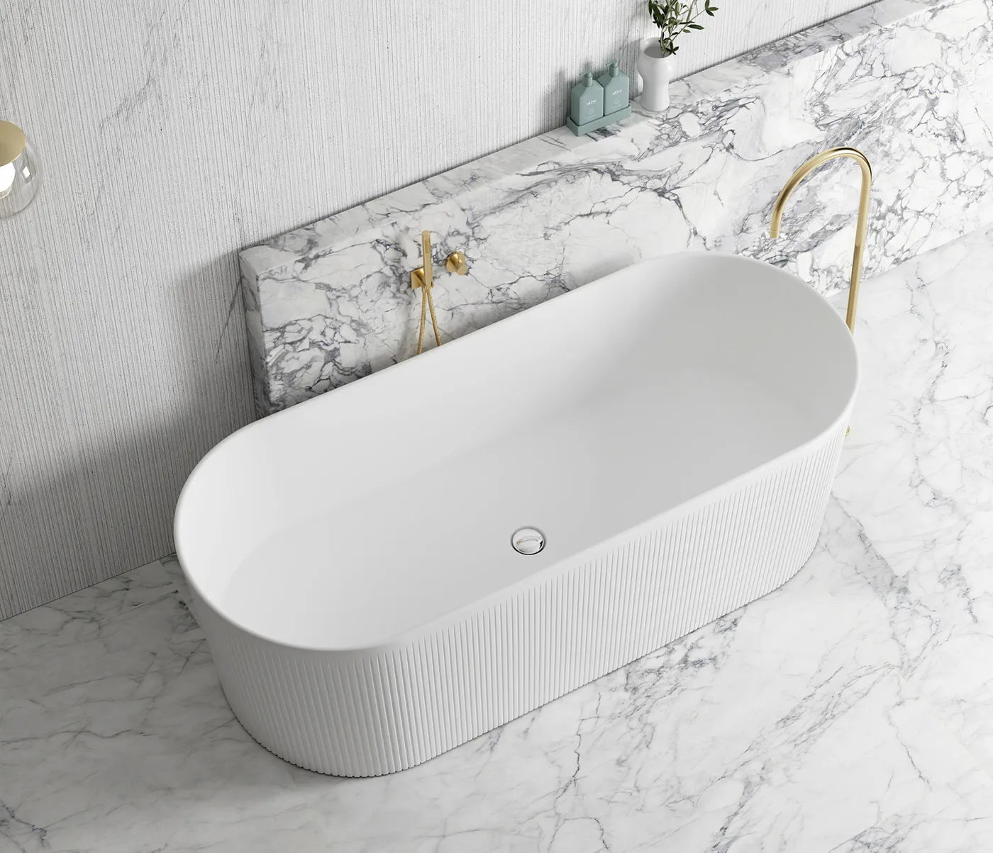 Noosa Freestanding Bath - 1700mm Matte White - Otti | Tile Supplier Sydney