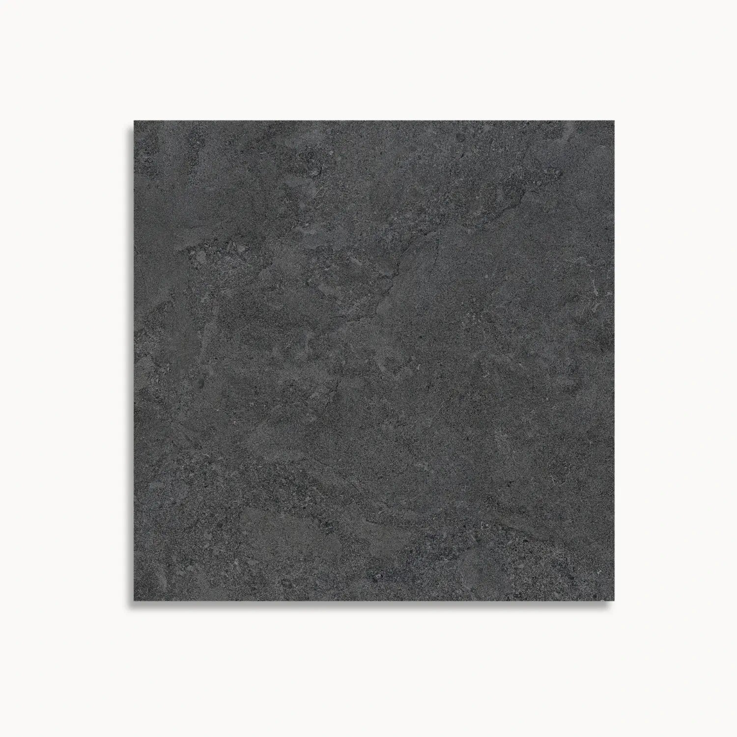 Dulcet Cinder porcelain tile in deep grey for a sophisticated stone look