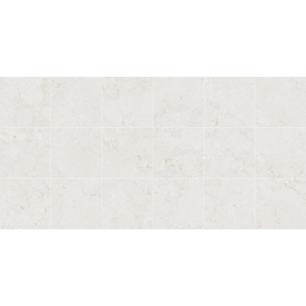 White marble tiles with a subtle pattern on a white background