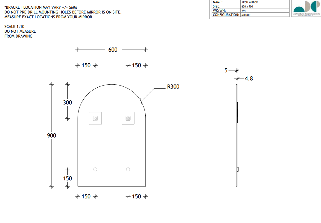 Arch Mirror - ADP | Tile Supplier Sydney