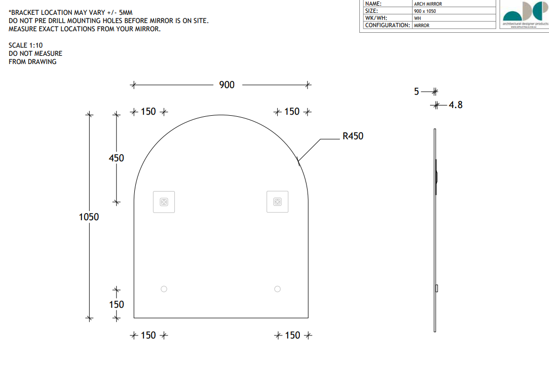Arch Mirror - ADP | Tile Supplier Sydney