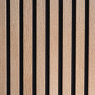 Natural grain pattern on acoustic wood panel for premium interior finish