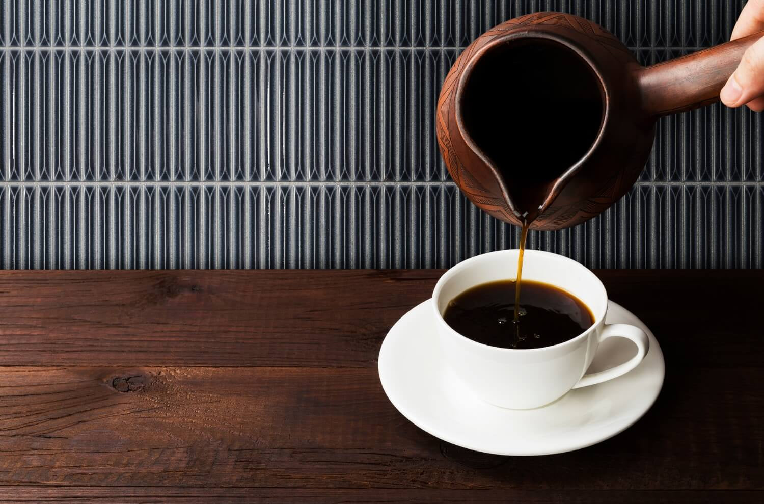 Ukibori Glazed Mosaic Tile 15x145mm Midnight Black Gloss - Tilewave | Tile Supplier Sydney