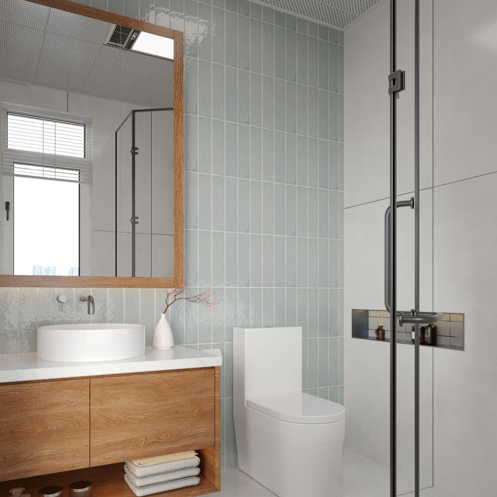 Ripple Subway Tile Sky Blue - Tilewave | Tile Supplier Sydney