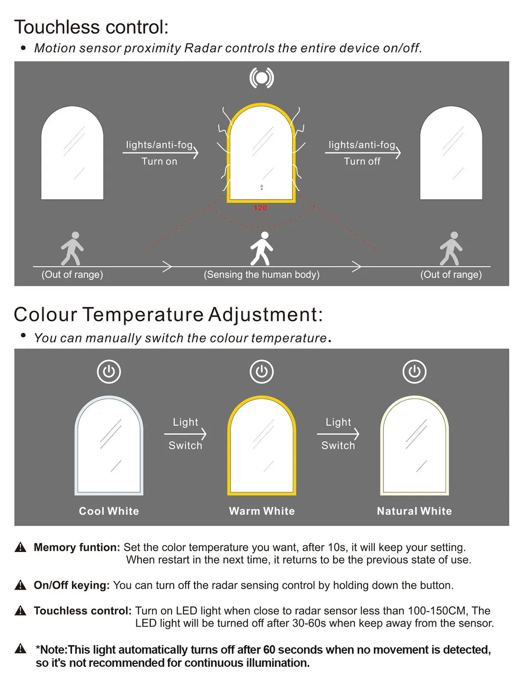 Archie LED Mirror | Frameless - Otti | Tile Supplier Sydney