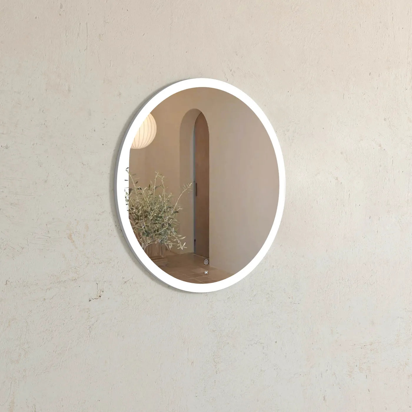 Bondi LED Mirror | White Metal Frame - Otti | Tile Supplier Sydney