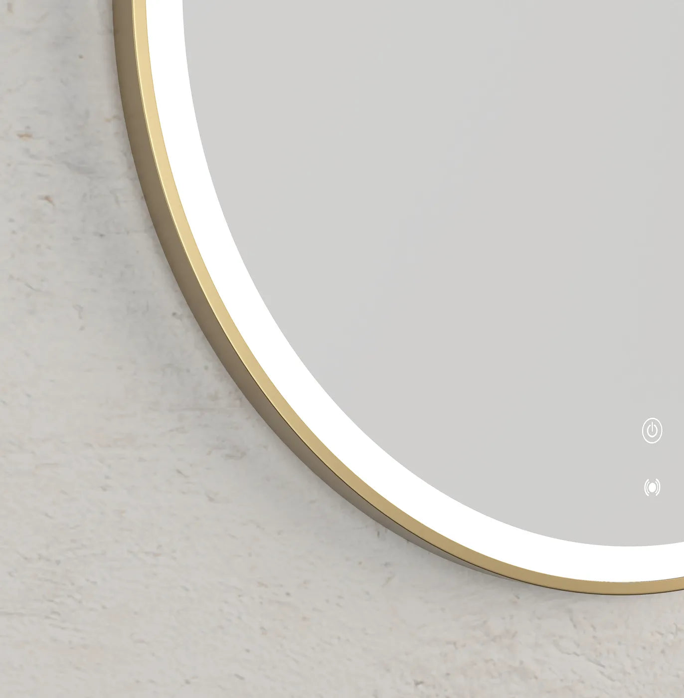 Bondi LED Mirror | Gold Metal Frame - Otti | Tile Supplier Sydney